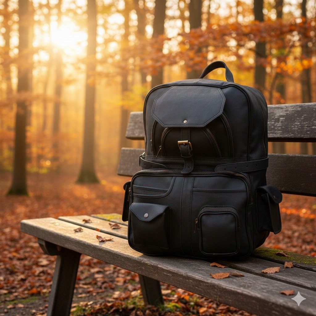 Umweltfreundlicher, luxuriöser Vintage-Lederrucksack für Herren, Schultertasche, Aktentasche