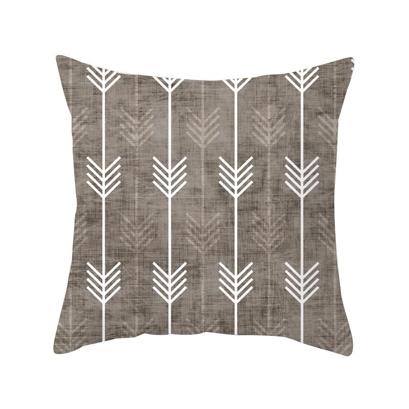 Nordic Simple Black and White Geometric Pillowcase Casual and Fashionable Fabric Home Bedside Sofa Waist Cushion Cover