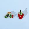Zinc Zinc Alloy Strawberry Brooches Take a Bite Lapel Pins Hat Accessories Metal Badge  Valentine's Day Gift