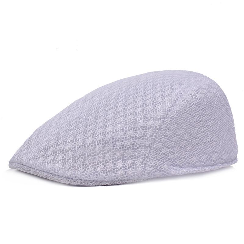 2025 New Summer Casual Beret Hat Unisex Mesh Flat Caps Newsboy Style adjustablr Fashion Breathable Summer Hat for Women Men Caps