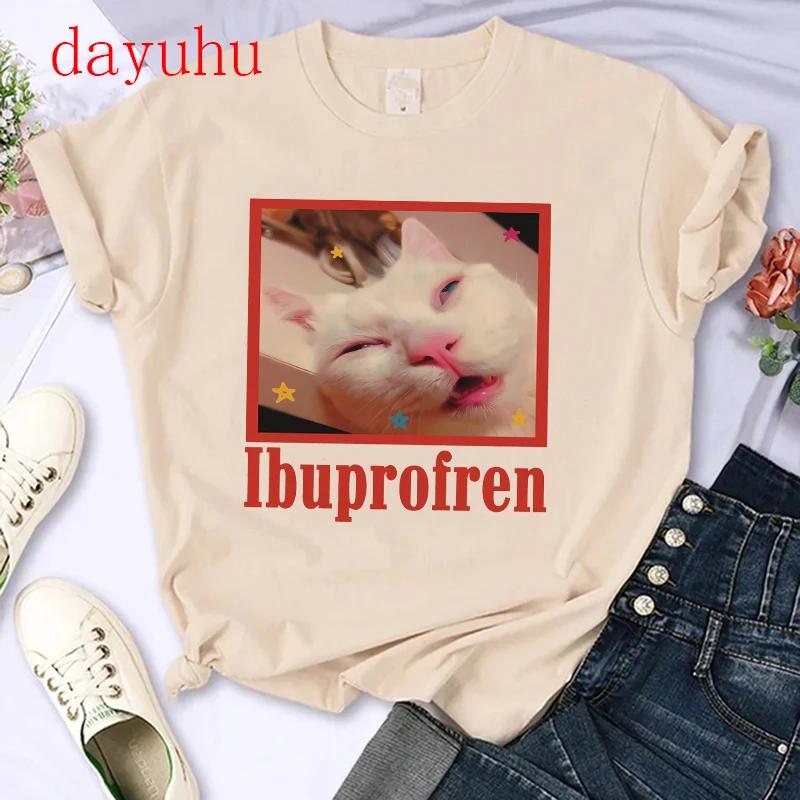 T-shirt Gatto Stile Chinoiserie Divertente Estiva Tendenza Retrò Cartone Animato Gattino Top Maglietta T-shirt Donna Design Amanti Casual Manica Corta