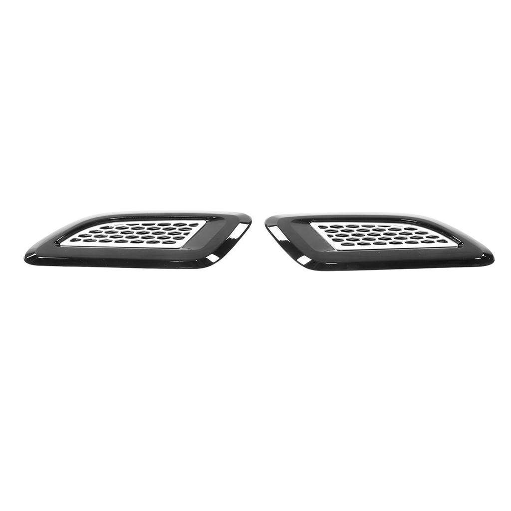 2PCS Car Engine Hood Air Vent Outlet Trim Decorative Cover Replacement for GR Supra A90 20192022(Black Silver )