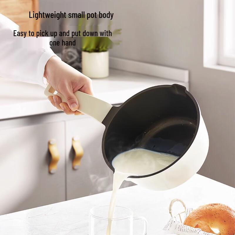 Xiaocaiya 20cm Titanium Ceramic Non-Stick Milk Pot with Steamer