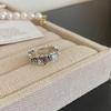 Fashionable Heart Shaped Adjustable Ring For Women Stylish Silver Jewelry Piece