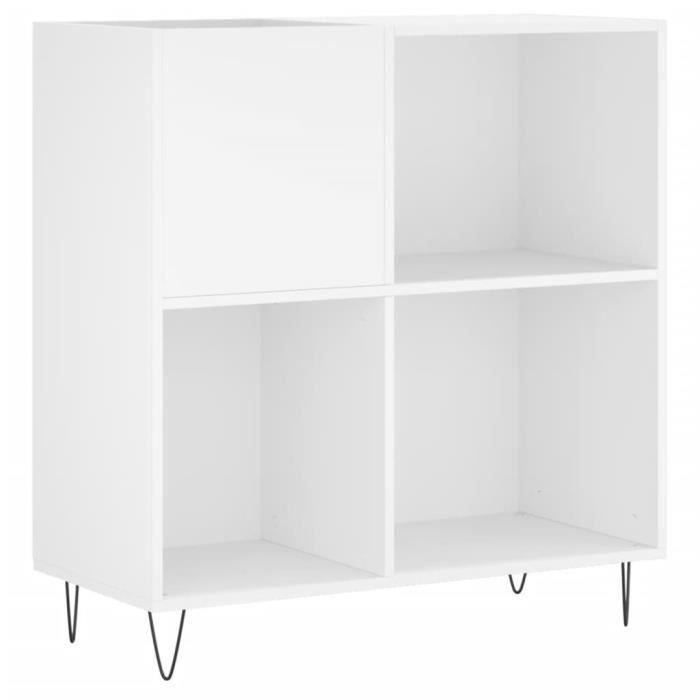 VidaXL Record Cabinet White 84.5x38x89 Cm Engineered Wood 831772