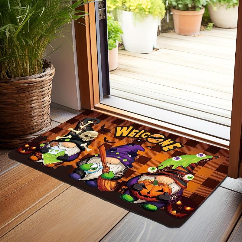 1 Stück Halloween Hexenförmiger Wicht Willkommensmatte Rutschfeste Weiche Fußmatte für Küche Badezimmer Saisonal Verspielt Innenmatte Dekoration