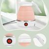 Foldable Electric Kettle Compact Water Boiling for Travel Hotels Offices White