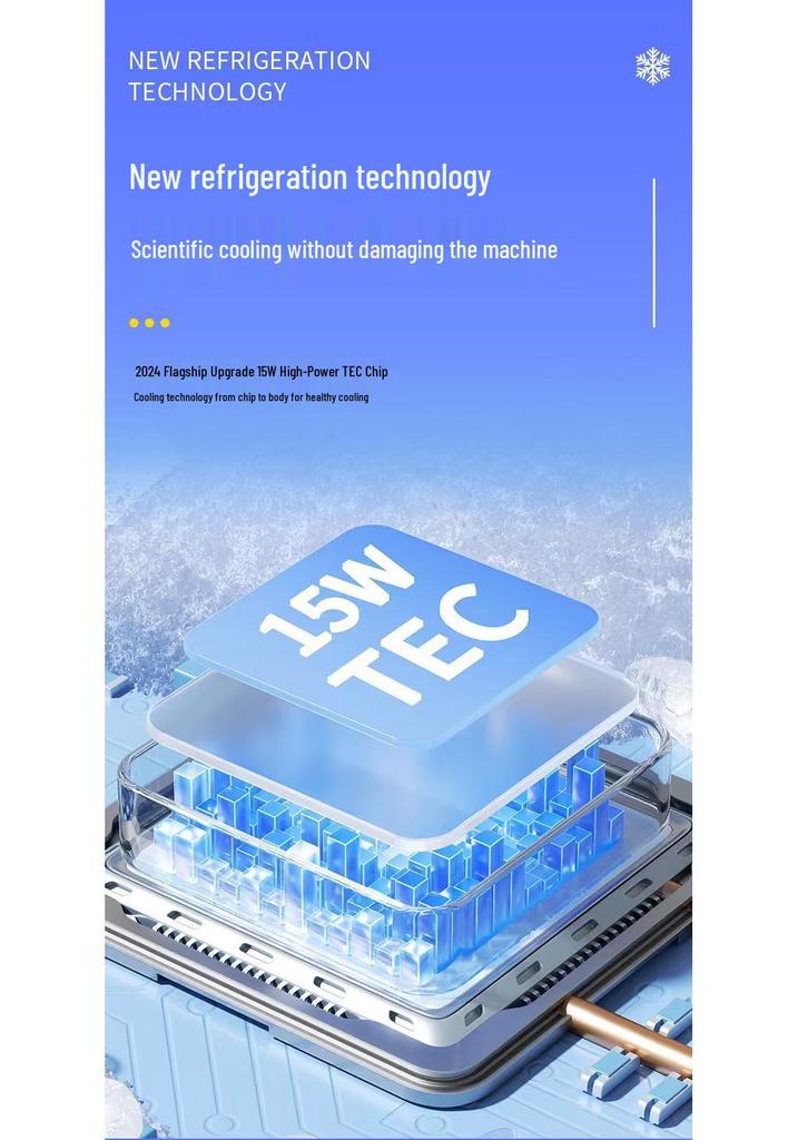 S25 Magnetic RGB Phone Cooler with Type-C Silent Semiconductor Refrigeration