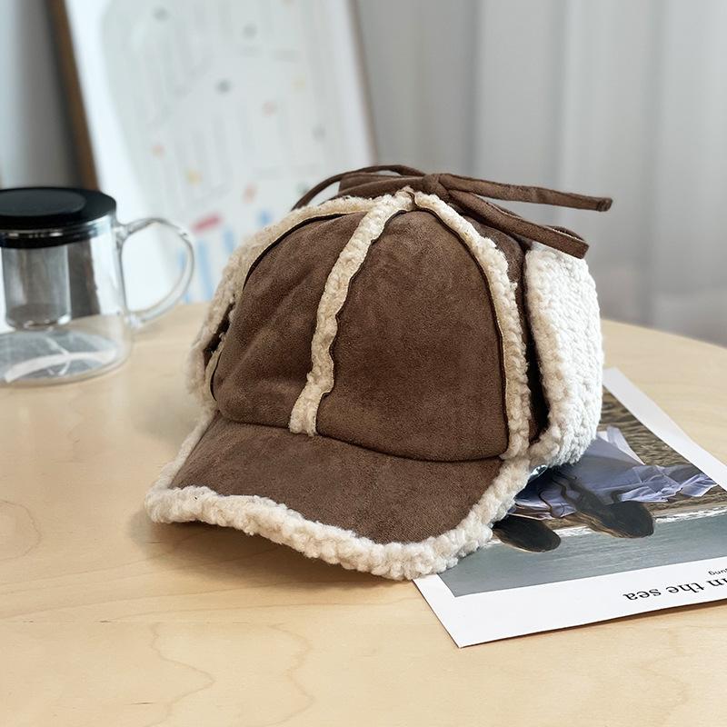 

Зимняя утепленная теплая меховая цельная замшевая шапка-ушанка для женщин, ветрозащитная, из овечьей шерсти, с защитой ушей, шапка-феска для мужчин и женщин One Size