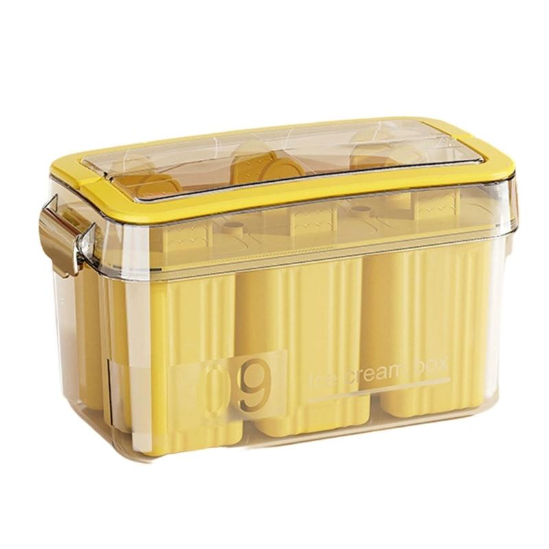 

Safe Food Grade Plastic Popsicles Mould Efficient Cake Popsicles Ice Cream Mould Food Grade Plastic Mould With Concealed Handle жёлтый
