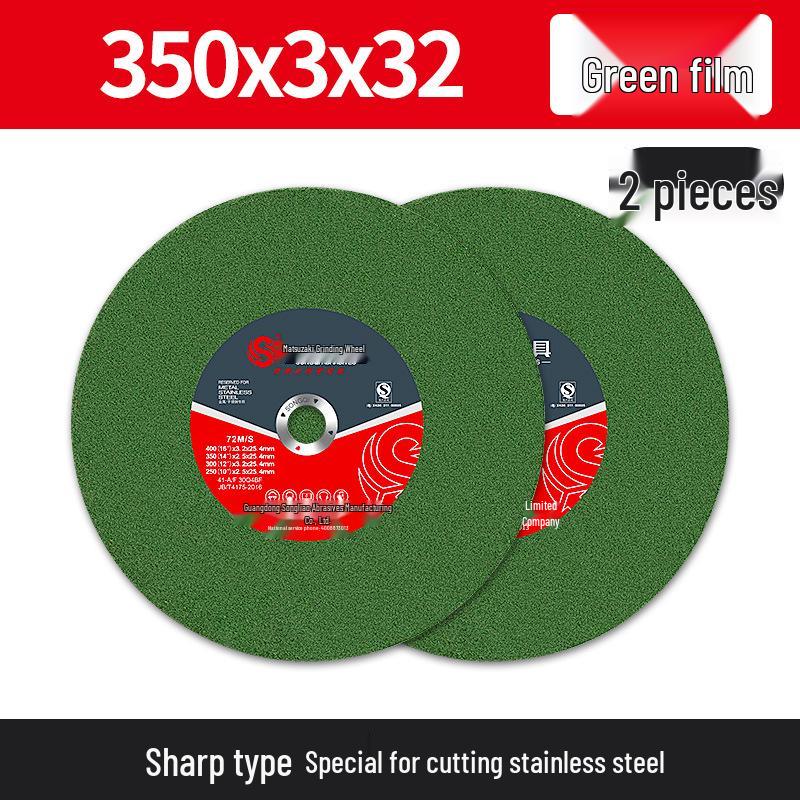 350mm Stainless Steel Cutting Disc, 4-Type Thickness, Profile Metal Grinding Wheel for 355/400 Industrial Saw Machines
