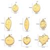5Pcs Stainless Steel Cabochon Pendant Base Irregular DIY Charm Pendant Trays Heart Shape Blank Cabochon Base