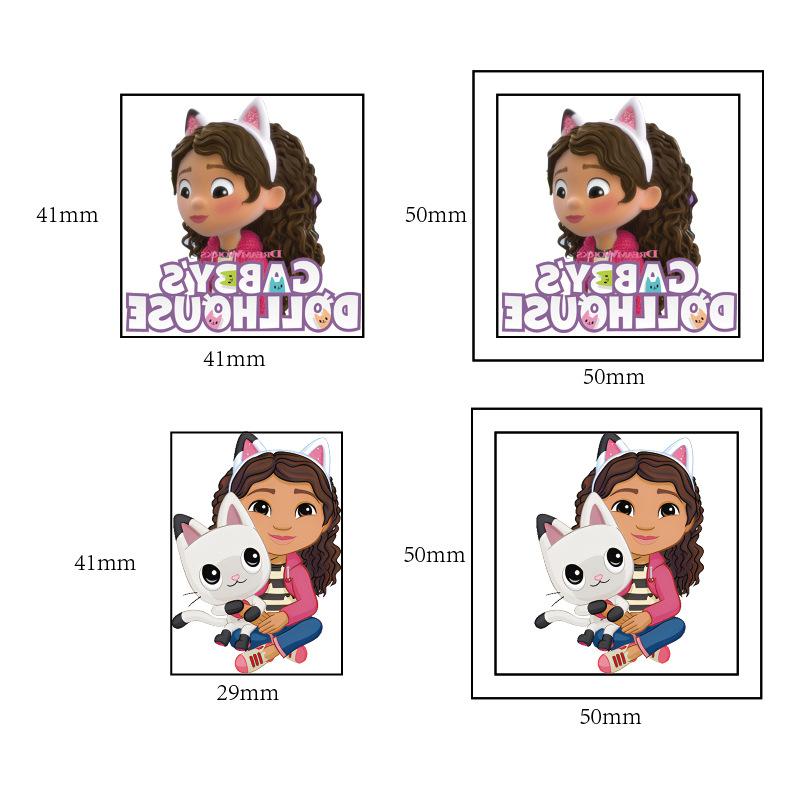 20 niedliche Gabby-Puppenhauskatzen-Tattoo-Aufkleber im Kawaii-Anime-Stil, wasserfest, ideal für Kinder und Mädchen.