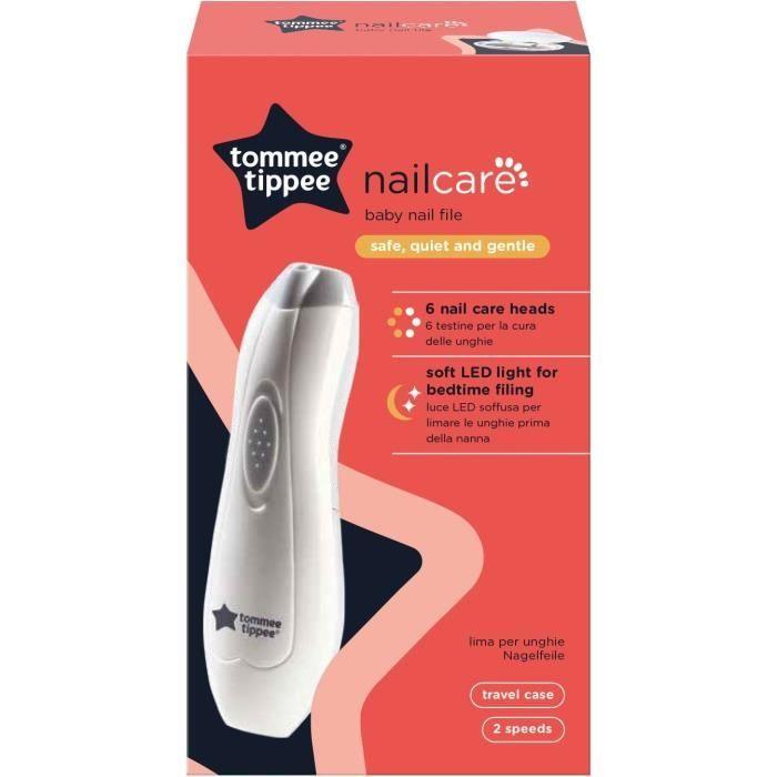 Lime à ongles électrique - tommee tippee - coupe-ongles - eclairage led - 6 têtes de limage - bébé et adulte
