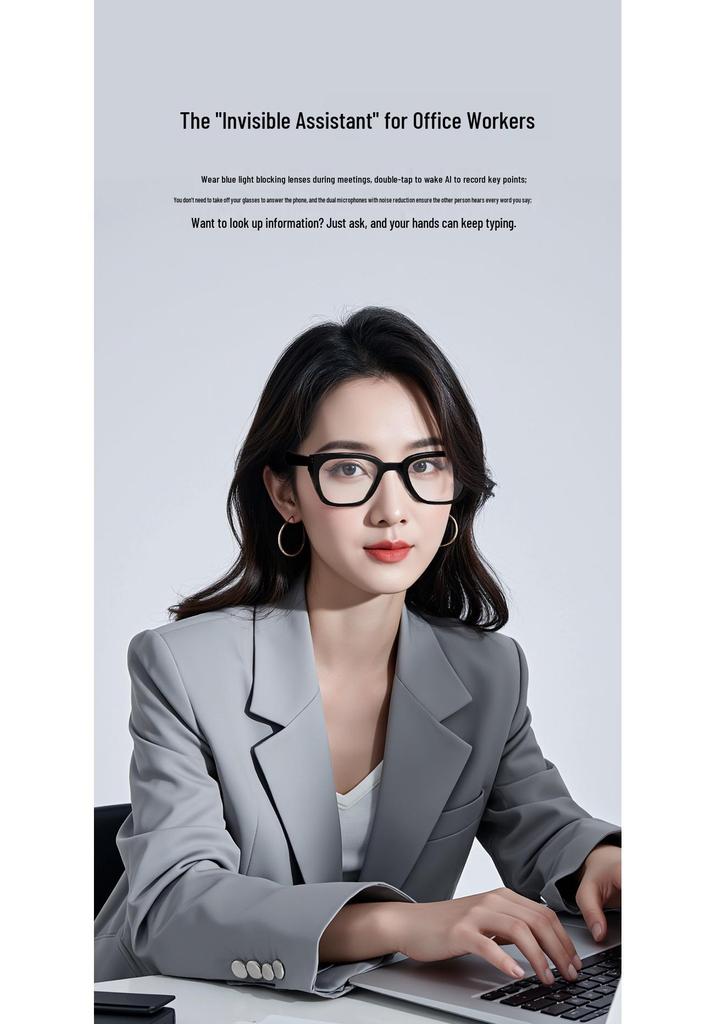 AI Smart Cat Eye Glasses: Bluetooth, Anti-Blue Light, Bestseller