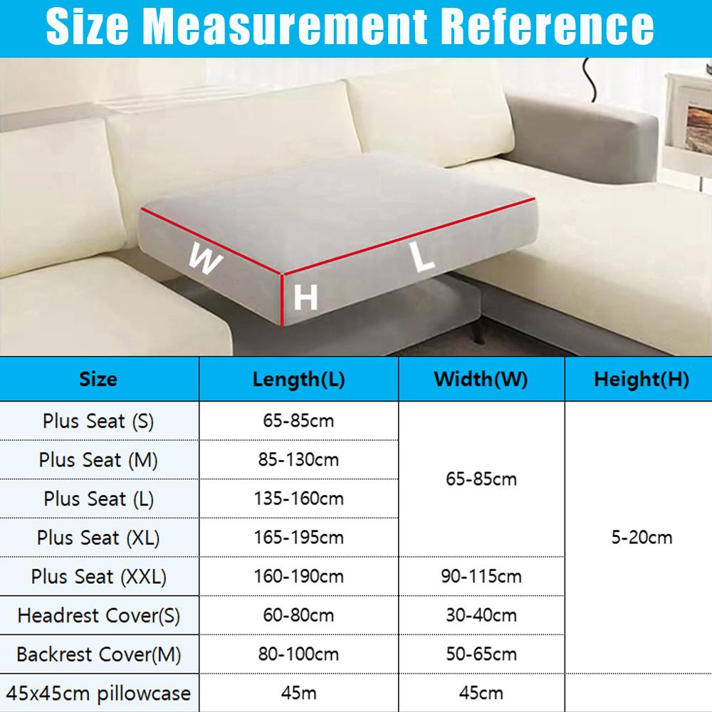 1PC Waterproof Jacquard Sofa Cover with Leaf Pattern Luxury Elastic Sofa Seat Cushion Covers Living Room Solid Sectional Covers