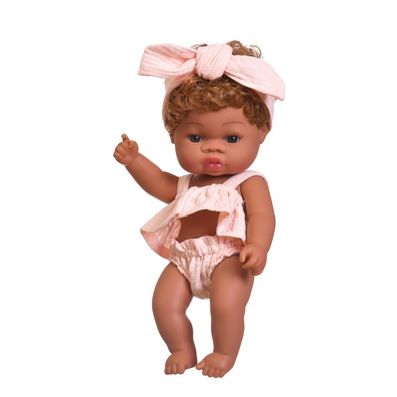 

Чорна емальована лялька Reborn Doll М яка гумова імітація дитячої африканської ляльки Лялька дитяча іграшка для ванни
