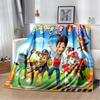 PAW Patrol Cartoon Printed Flannel Blanket Soft Warm All Season Throw For Kids Bedroom Sofa Indoor Home Decor Housewarming Gift