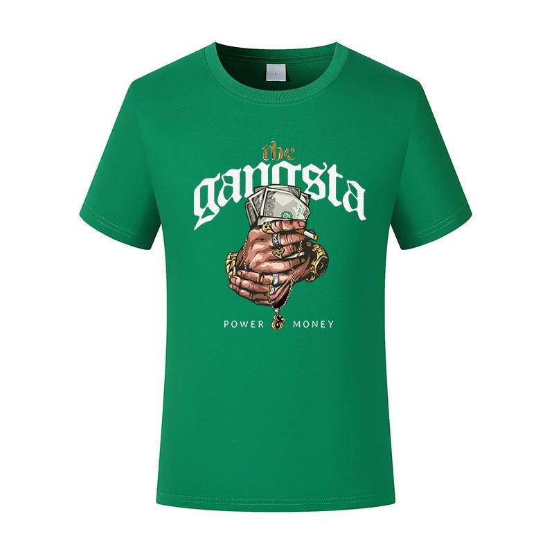 Herren bedrucktes Jugend reines Baumwoll Paar Kurzarm T-Shirt Sommer Bequem und atmungsaktiv Rundhals Kleidung