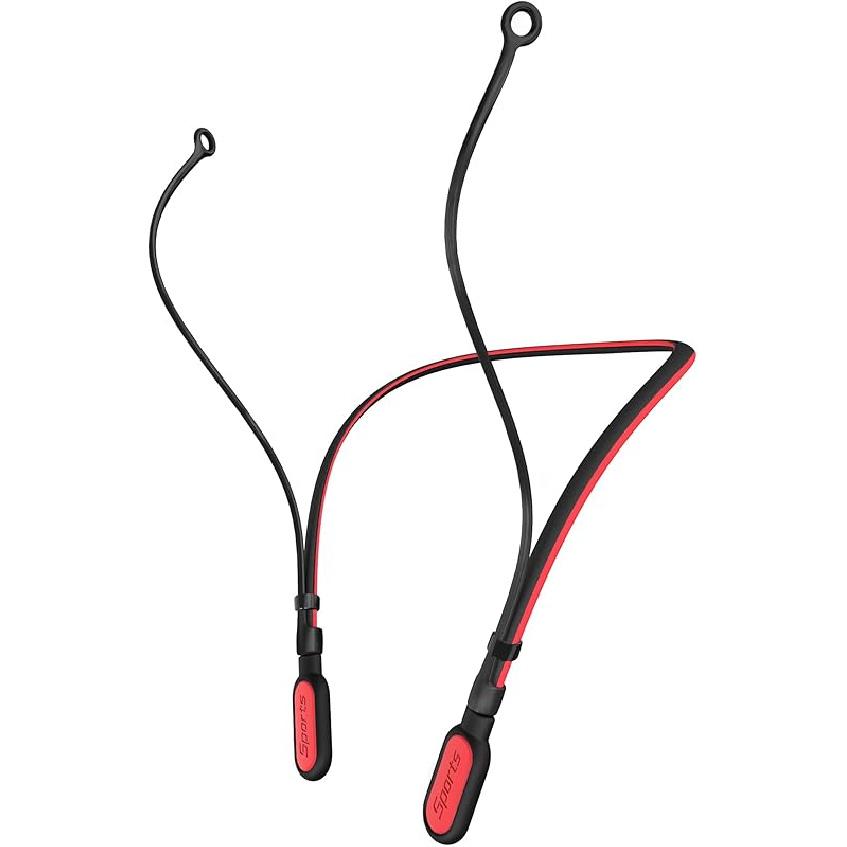 HALLEAST Earplugs Cord, Anti-Lost Earplug Lanyard Neckband, Safety Connector Strap, Black