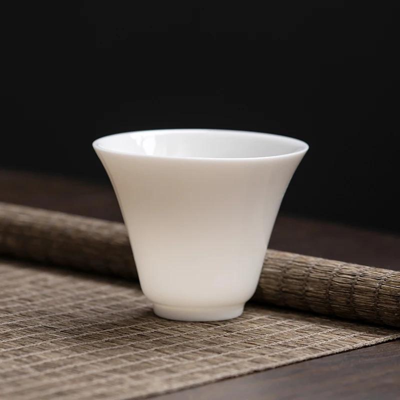 1 Stück Teetassen Pu Er Tee Werkzeuge Kungfu Teetasse Geschenk Getränk Tee Werkzeug Keramik Weißer Jade Porzellan