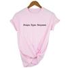 Russian Letter Print T Shirt For Women Summer Clothes Shirts Casual Graphic Tees Harajuku Female Round