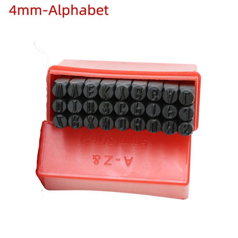 Digitální razítko s abecedou uhlíková ocel kůže kov LOGO razicí sada DIY šperky číslo písmeno razicí nástroje 2/2,5/3/4/5/6/8/10/12,5 mm