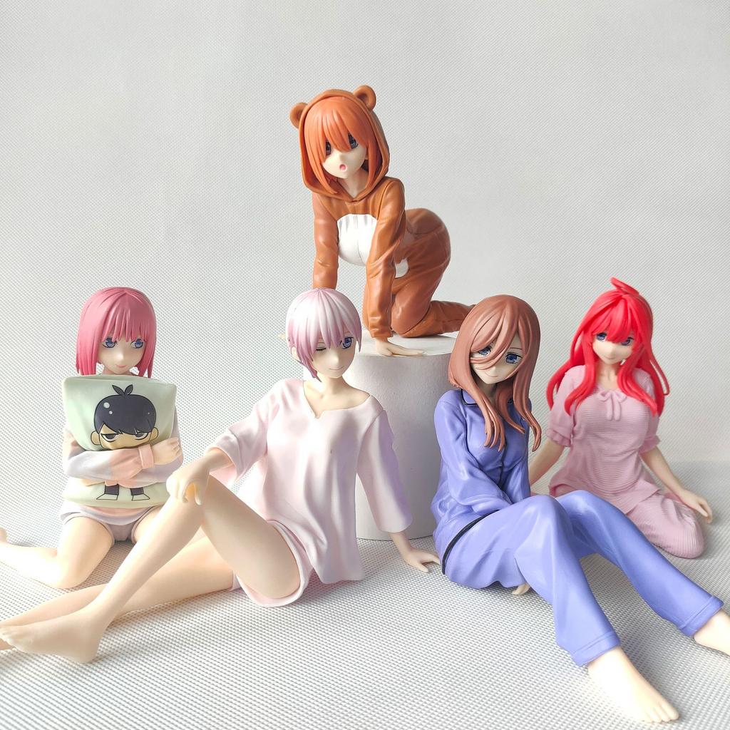 Figura PVC The Quintessential Quintuplets - Sorelle Nakano (Miku, Ichika, Nino, Yotsuba, Itsuki) - Statua Anime Da 15 Cm Per Collezione