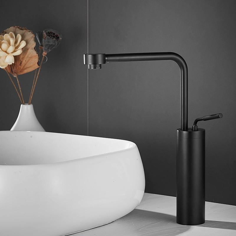 Tuqiu Brushed Gold Bathroom Faucet Basin Faucet Hot Cold Black Sink Faucet Brass Faucet Kitchen Faucet Swivel Sink Water Crane