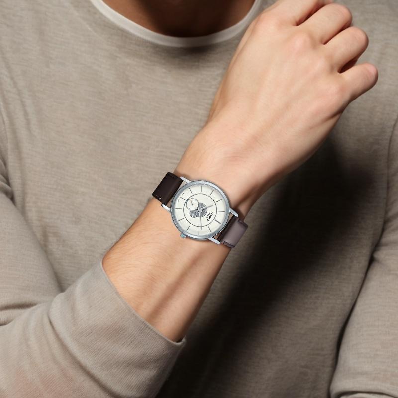 Casio STANDARD Series Electronic Movement Leather Strap Japanese and Korean Watch Men's Watch White Dial MTP-B130L-7AV