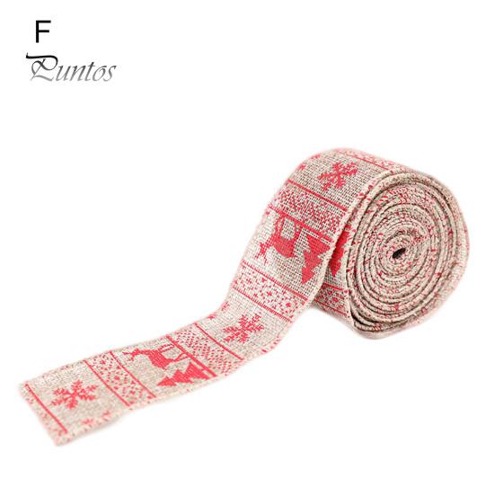5m Christmas Decoration Ribbon Merry Christmas Tree Elk Snowflake Red Green Dots Let It Snow Gift Packing Xmas Bow Gifts Wrapping Ribbon