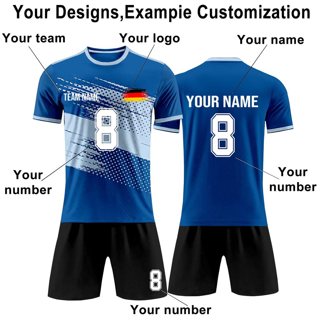 Personalised Shirts Kit Mens Girls With Name Number Custom Football Jerseys For Boys Training Suit