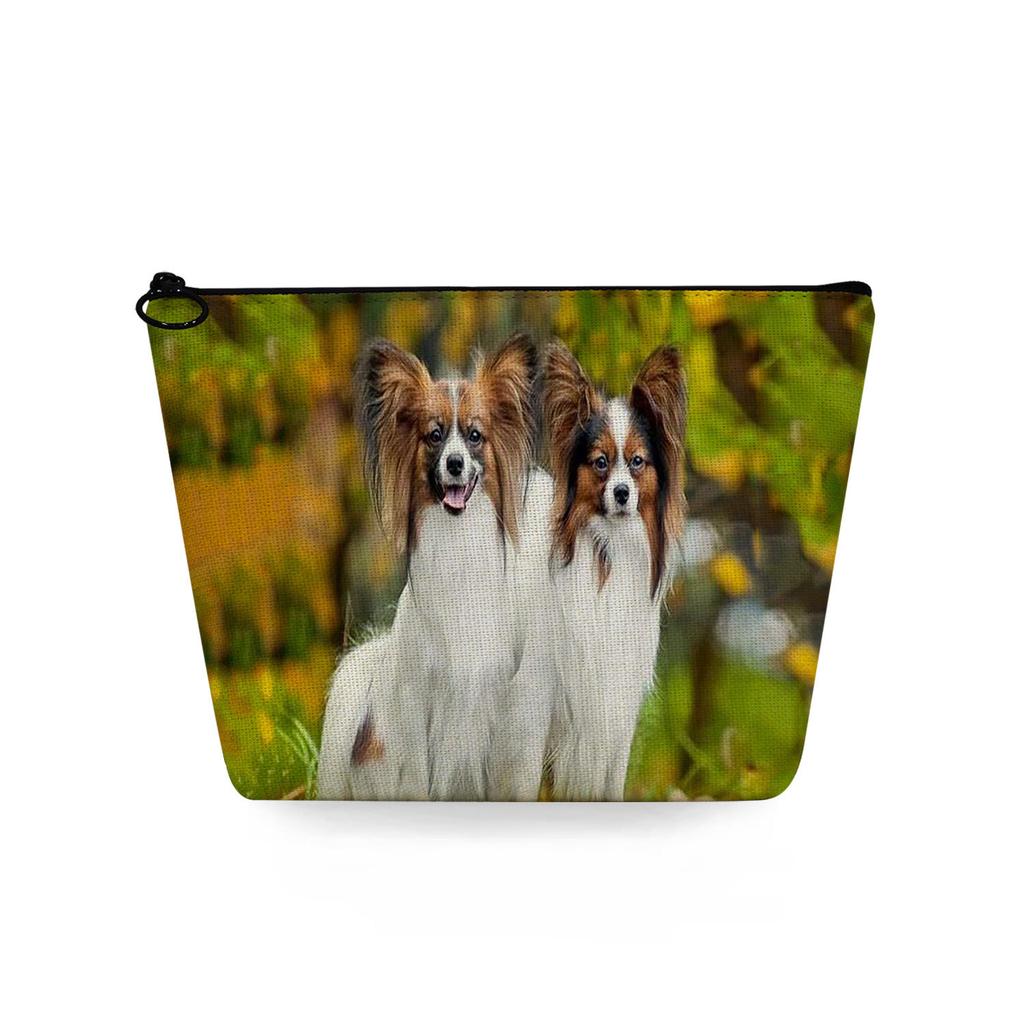 Women Dog Print Cosmetic Bag Toiletries Organize Travel Storage Case 6783