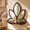 Wall Mirror with Shelf Easy To Install Wood Framed for Bedroom
