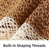 Large Edge French-style Straw Hat Wide Brim Panama Cap Handmade Beach Bucket Hat  Beach Side