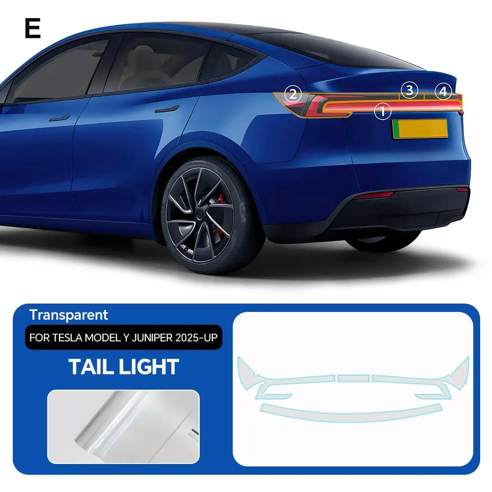 For Tesla Model Y Juniper Model Y 2025 2026 TPU Car Headlight RearView B Pillars Film Paint Protection Anti-scratch Accessories