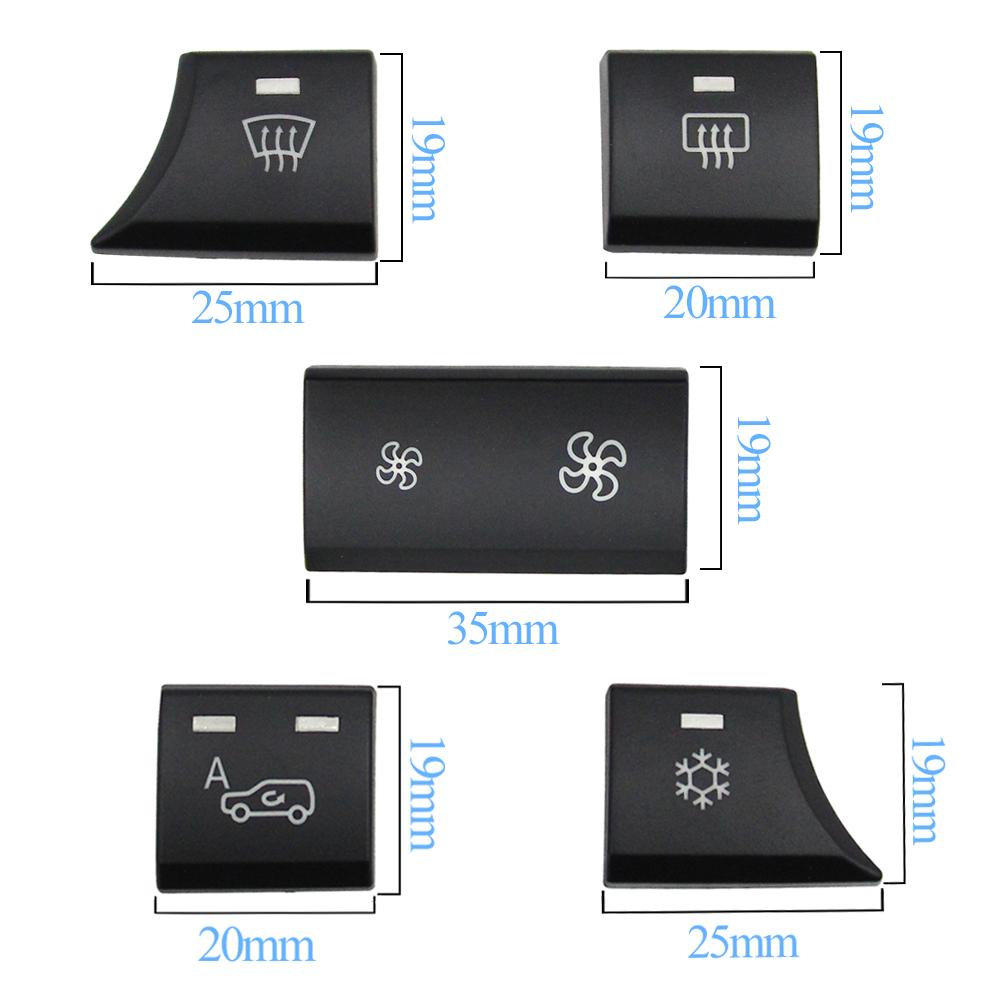 Car Dashboard Air Conditioner AC Button Key Venlitation Auto Knob Switch Cap For BMW X5 X6 E70 E71 E72 2007-2014 64119310445