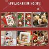 Creative Christmas Candle Stickers Christmas Tattoo Stickers Party Holiday Party Decoration Candle Window Stickers Gift for Home