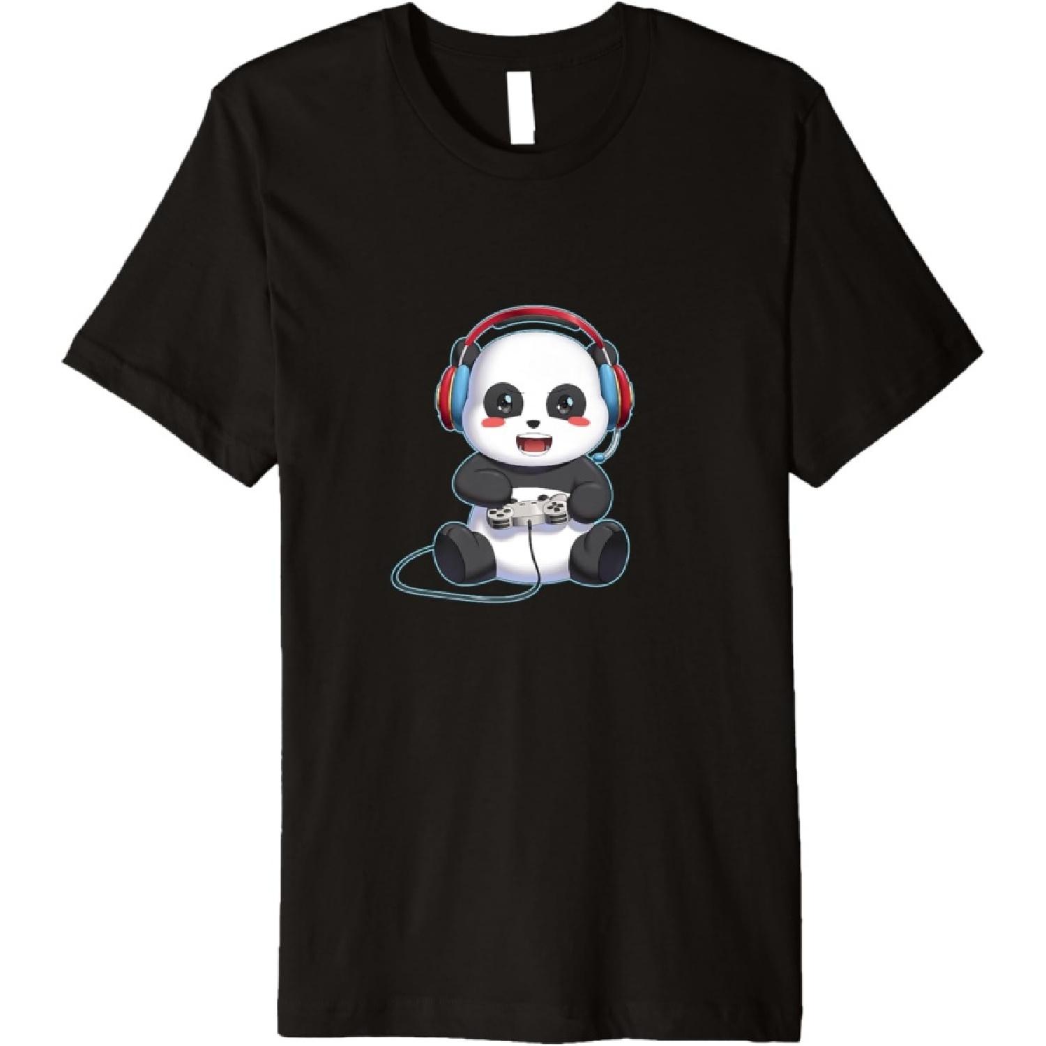 Unisex Anime-Inspired Gaming Character Premium Black T-Shirt S