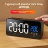 Rechargeable Battery Alarm Clock Voice Control LED Table Clock New Digital Alarm Clock  Bedroom Use
