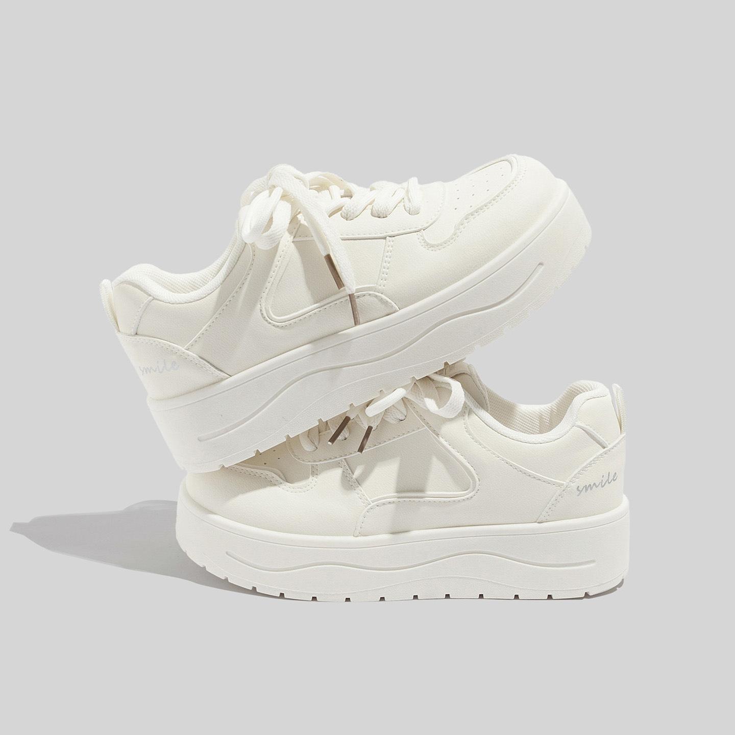 Belle spring new breathable thick-soled lightweight sports shoes casual board shoes 35