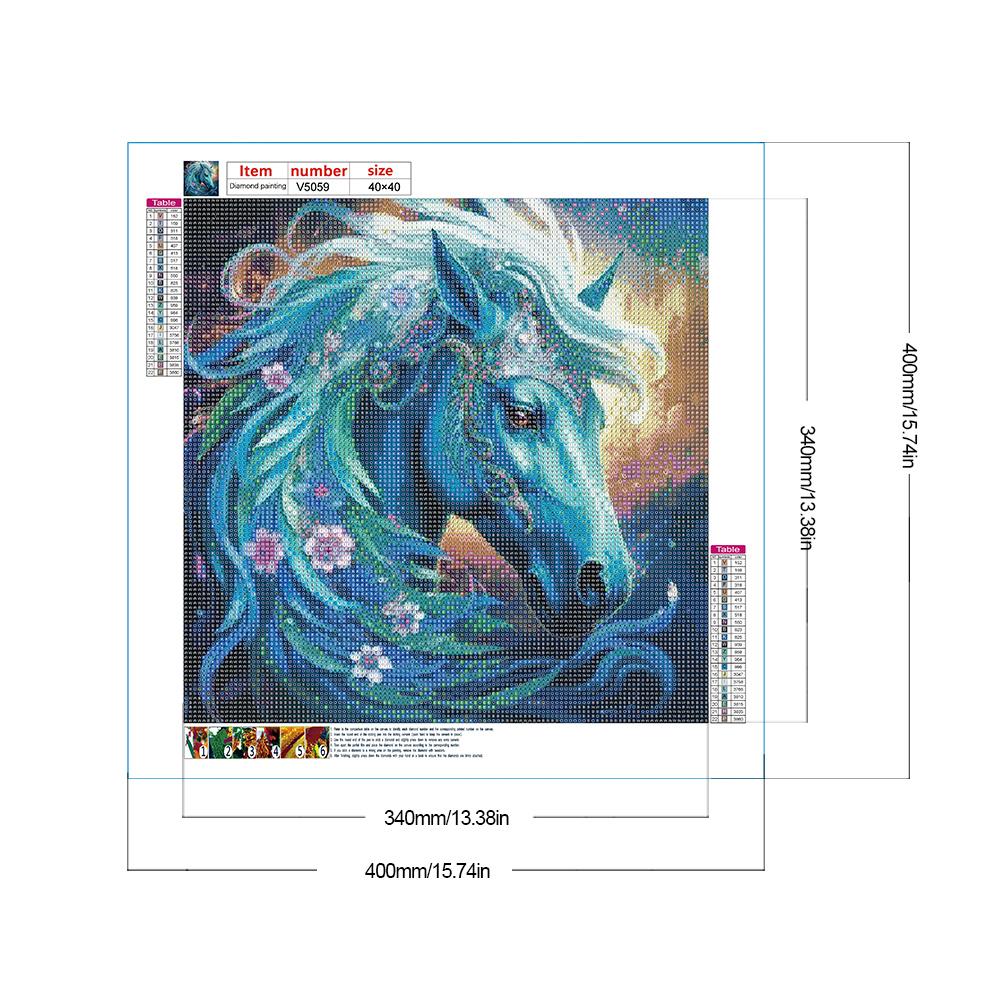 5D DIY Full Round Drill Diamond Painting Horse Kit Home Decoration Art Craft