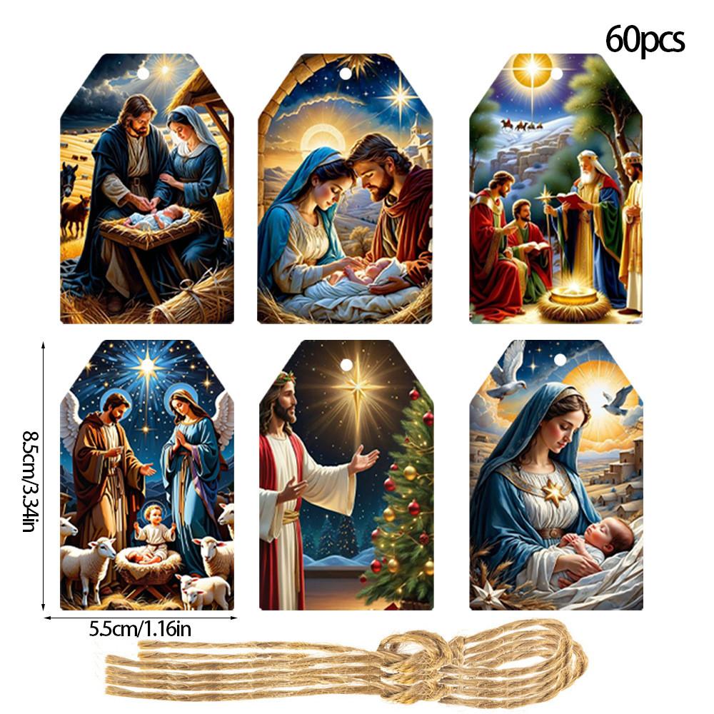 Themed Christmas Paper Gift Tags With Vintage Snowman For Festive Event Decor