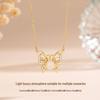 Butterfly Dance Necklace: S925 Sterling Silver, Light Luxury, Fashion Hetian Jade Butterfly on a Delicate Collarbone Chain for Women.