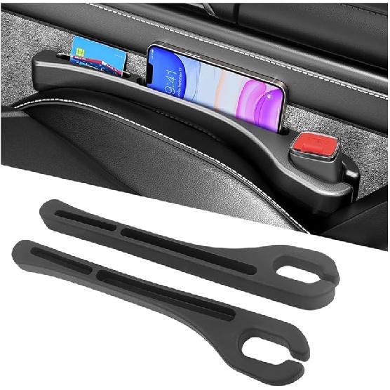 2PCS Car Seat Gap Filler Organizer,Upgrade Car Side Seat Gap Filler With Phone Holder,Multifunctional Car Seat Filler Gap Space Prevents Things