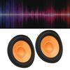 2PCS Orange Subwoofer Cone Rubber Surround Drum Paper Paper Speaker Cone  Speaker Repair