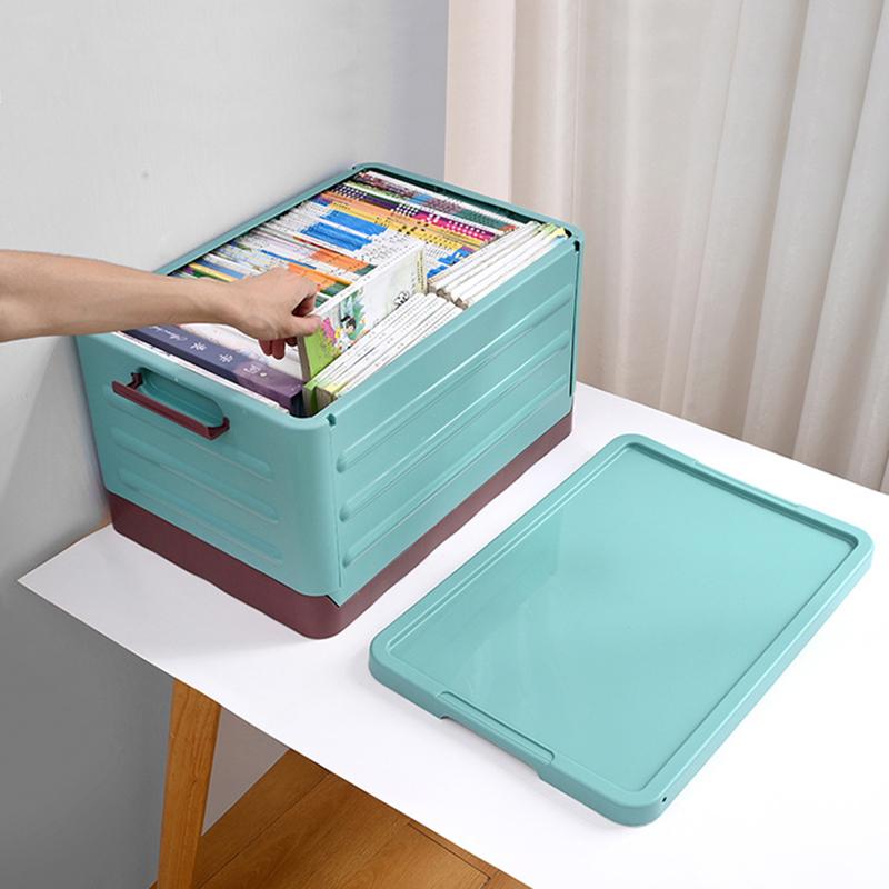 Removable Storage Box Folding Storage Box Multifunction Foldable Organizer Container Plastic Sundries Storages Supplies Organizer Box with Lid