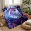 Magical Unicorn with Rainbow Theme blanket Lightweight Warm Flannel Blanket Decorative Throw Blanket for Home Decoration