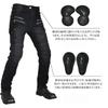 RENHE Winter Motorcycle with and Size Small Men's Pants, Fleece-Lined, Protectors, Warm, Cold-Weather, Durable, Black,