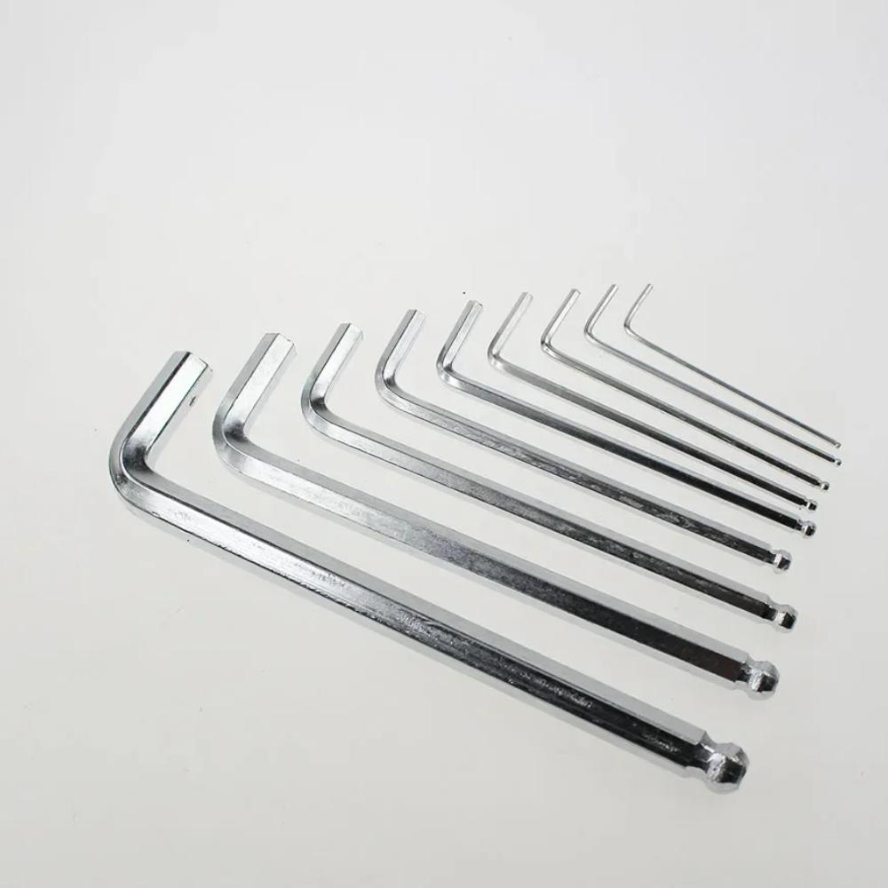 9pcs/set L Type Double Tip Screwdriver Hexagonal Key Set Allen Flat Ball Torx Star Head Key Set Hand Tools